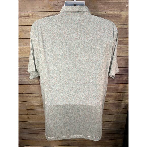 Peter Millar Polo Mens L Seaside Golf Performance Cocktail Logo - Picture 2 of 8